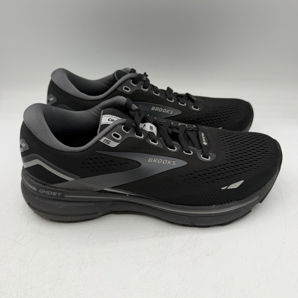 Brooks Ghost 15 GTX Running Shoes Womens Sz 8 B Black Gore-Tex 1203821B022
